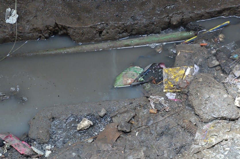 Polluted water in Mukuru Slum Nairobi